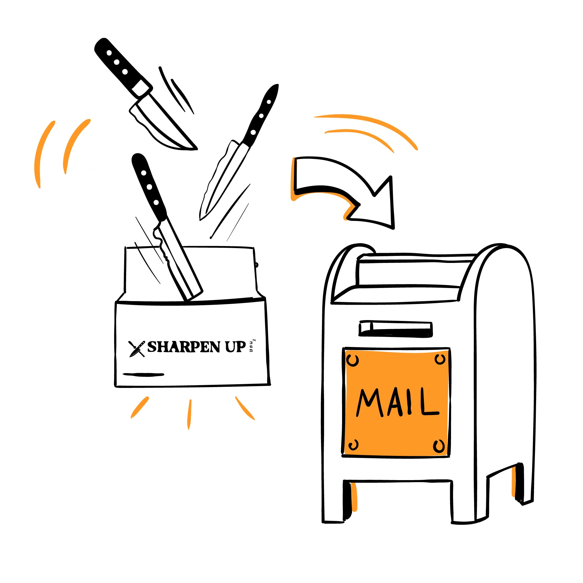 Sharpen Up 365 Pack and Ship Illustration