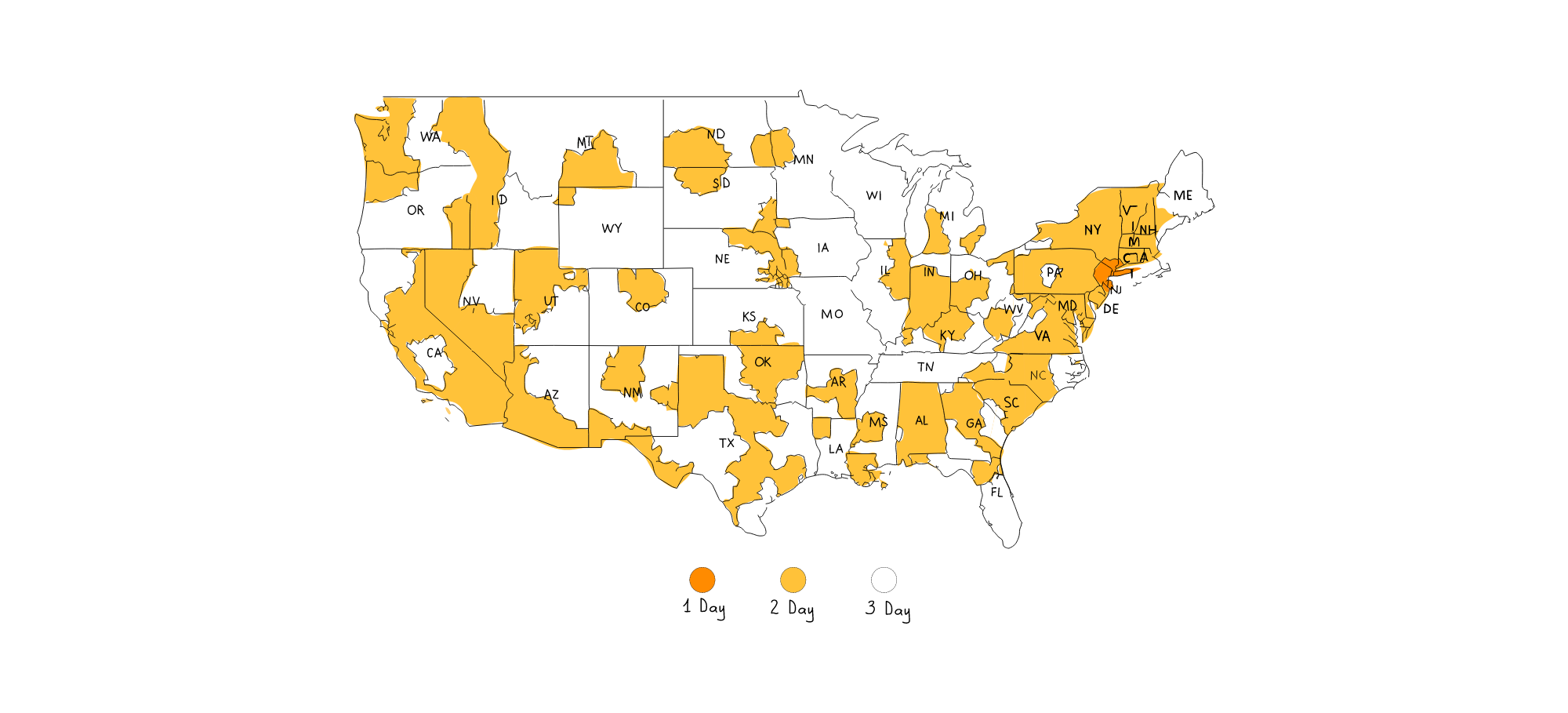 Sharpen Up 365 Shipping Map - 11x5 in